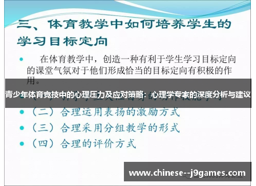 青少年体育竞技中的心理压力及应对策略：心理学专家的深度分析与建议